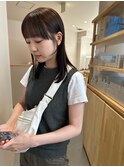 ワイドバング×滑らかベージュ