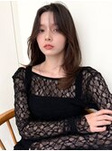 黒髪　ボブルフ　ネビージュ　小顔　ワンレン　スペインカール