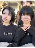 お客様Before &after ショートヘア/大人ショート/ショートボブ/
