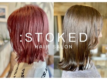 ストーク(stoked)の写真/好印象を与えるオトナ可愛い透明感カラーも低ダメージで楽しめる♪貴方に似合うカラーをセレクト♪