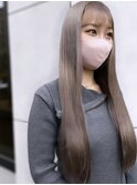 20代30代40代艶感ストレートアッシュグレージュ透明感ロング
