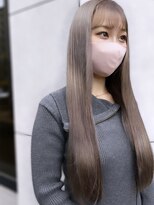 アース 錦糸町店(HAIR&MAKE EARTH) 20代30代40代艶感ストレートアッシュグレージュ透明感ロング