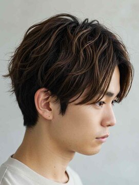 コンテ(CONTE) ゆるパーマセンターパート＋カット￥9,800