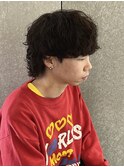 メンズナチュラルウルフシャドウパーマ無造作パーマ質感重視