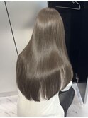 ワンカラーで出来る色素薄めカラー×縮毛矯正