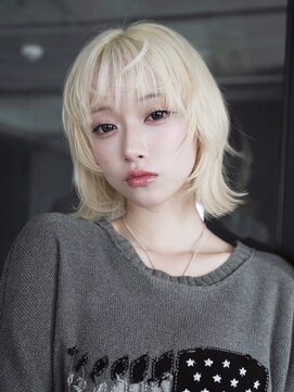 アルバム 銀座(ALBUM GINZA) ボブミディアムショートおくれ毛顔周りレイヤー_F40840