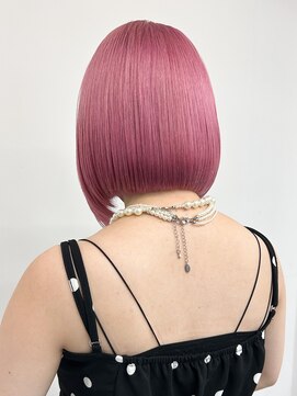 カシェル トウキョウ(Cashel Tokyo) ピンク ボブ ブリーチ2回 渋谷ボブ ピンクラベンダー