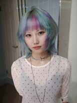 クペウ ローウェン(cope'u ROWEN)&nbsp;渋谷/ウルフカット レイヤー デザインカラー ルーツカラー