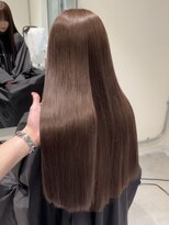 ヨーク(YOKE)&nbsp;レイヤーチョコレートブラウンココアグレージュ艶髪ロング