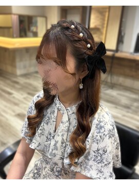 ヘアセット アリエス 新宿駅前店(aries) 両サイド編み込み