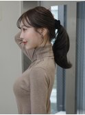 16967ハーフアップシニヨンヘアポニーテールゆるふわミディアム