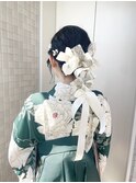 【misa】卒業式ヘアセット/成人式/リボンアレンジ/個性派ヘア