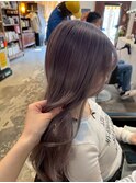ケアブリーチダブルカラーラベンダーグレージュ髪質改善岡山