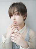 【GEEKS渋谷】オリーブベージュ/夏カラー/ショートボブ/襟足短め