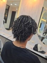 ラピス 名古屋駅前店(Lapis)&nbsp;サーフカール×ハイライト/ホワイトメッシュ/海外パーマ