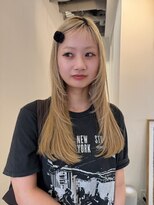 ナヌーク シブヤ(nanuk shibuya)&nbsp;ロングレイヤーハッシュカットハイトーンホワイトカラーブリーチ