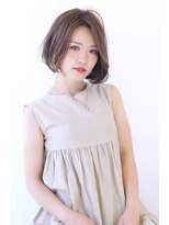 オーロ 緑地公園店(ORO)&nbsp;ローライトアッシュブラウン大人かわいいスリークボブ大人ボブ