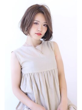 オーロ 緑地公園店(ORO) ローライトアッシュブラウン大人かわいいスリークボブ大人ボブ