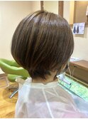 ショートヘア&ハイライト&イルミナカラー