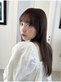 透明感グレージュ アッシュベージュ 暗め 艶感