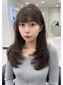 韓国顔周りレイヤーカット/セミディ/シアカラー[熊本/上通/下通]