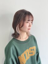 クローズ(cross-z) ボブ×インナーカラー/イヤリングカラー/ミルクティーベージュ