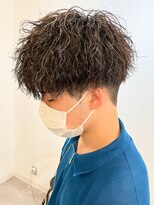 エルマーク 心斎橋(L-MARK) メッシュハイライトスパイラルパーマツイストパーマツーブロック