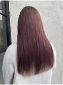 ロング×深みレッドカラー