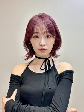 ルル 表参道(lulu.) 黒髪/ボブウルフ/ネビージュ/小顔/ワンレン