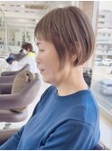 【50代・60代奈良】まとまり艶ショートボブ/髪質改善／しらさん