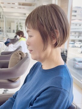 ハピネス 西大寺店(Happiness) 【50代・60代奈良】まとまり艶ショートボブ/髪質改善/しらさん