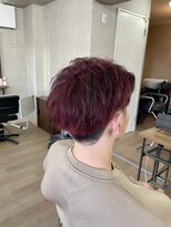 アルレン(Allen)&nbsp;レッドカラー　ブリーチ　メンズカット　宇都宮