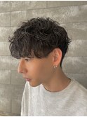 メンズマッシュ波巻きスパイラルパーマメンズパーマ