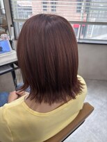 アジールヘア 東上野店(agir hair)&nbsp;大人可愛い暖色ブリーチなしブラウンレッド【上野】