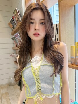 ネオリーブ アンド 渋谷店(Neolive &) くびれヘア/夏/アプリコットオレンジ/夏/小顔/渋谷