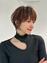 ロンドエニカ 大宮(Lond enika)&nbsp;黒髪カタログ/ショート/オリーブグレー/小顔に見せるヘア/大宮