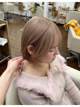 ユイマァル 倉敷店(YUIMARL)&nbsp;ツヤ髪ハイトーン20代30代40代ホワイトベージュピンクベージュ