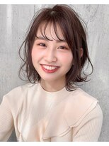 シノヤ 東根店(Shinoya)&nbsp;バイオレットブラウン/ゆるふわボブ/抜け感パーマ/20代30代40代