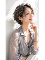 アッシュ 学芸大学店(Ash)&nbsp;ショートボブ/大人女性/グレージュ/白髪ぼかし/脱白髪染め