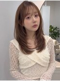 レイヤーカット/ミディアム/ダブルカラー/代官山/ケアブリーチ