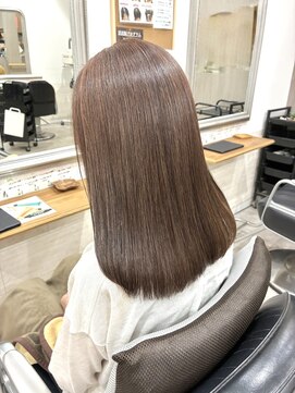 ヘアアンドメイク 心座(hair&make) 髪質改善×白髪染め オレンジブラウン