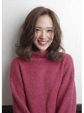 ヘアーメイクジェンテ(hair make gente) かきあげアップバングのボブディ