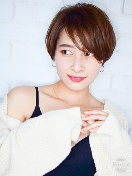 ラウンジ モリオ イケブクロ(Lounge MORIO Ikebukuro) 【morio池袋】今年流行大人かわいい斜めバング丸みショート#