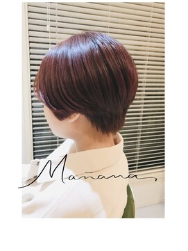 マニャーナ Manana 美容室 ハンサムショートカラーは可愛く