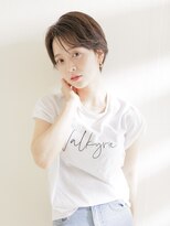 デイジー インデックスヘア 大島店(DAISY index hair) 大人可愛い前髪ひし形耳掛けショートボブ30代40代ショートパーマ