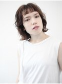夏くびれヘア黒髪ミディアムハイライトカラー髪質改善丸型卵型