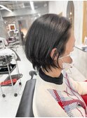 ロングからバッサリショートボブ
