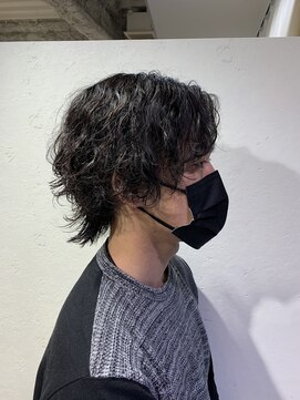 エヌプラス(N+) メンズヘアフェザーパーマサーフカール刈り上げセンターパート
