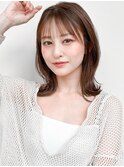 外ハネボブグラデーションカラーペールベージュ小顔カット