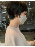 耳だしショート×ミストバング×癖毛カット×ウザバング×ボブ